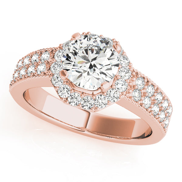 Pavé Halo Diamond Engagement Ring (1/3 ct. tw.)