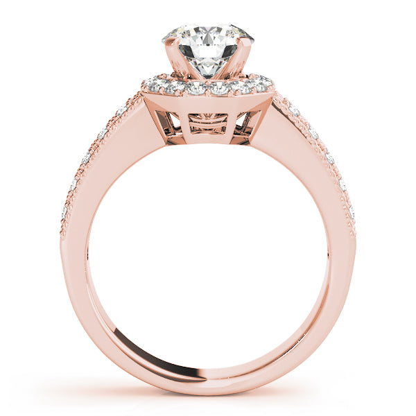 Pavé Halo Diamond Engagement Ring (1/3 ct. tw.)