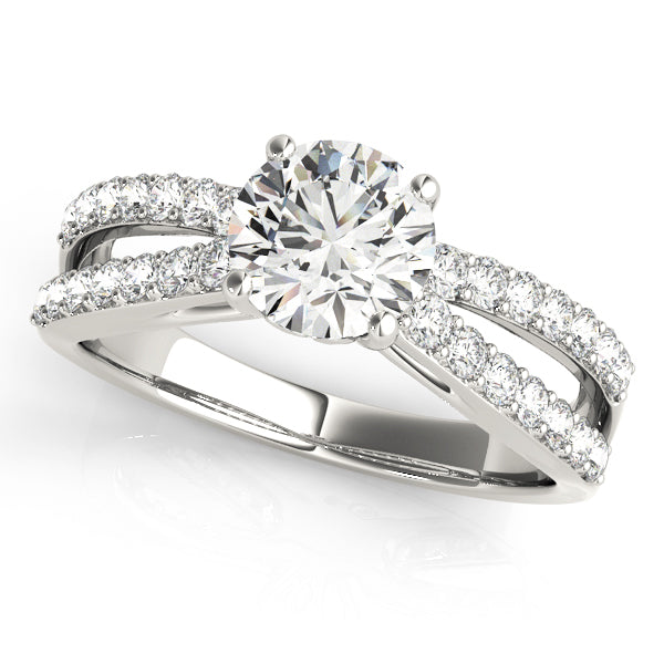 Petite Split Shank Pavé Diamond Engagement Ring (3/8 ct. tw.)
