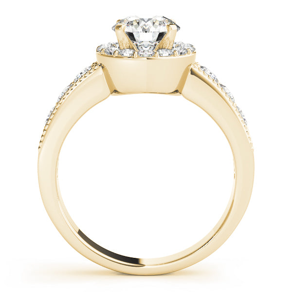 Channel-Set Halo Diamond Engagement Ring (3/4 ct. tw.)