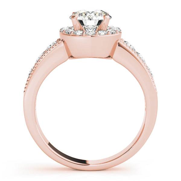 Channel-Set Halo Diamond Engagement Ring (3/4 ct. tw.)
