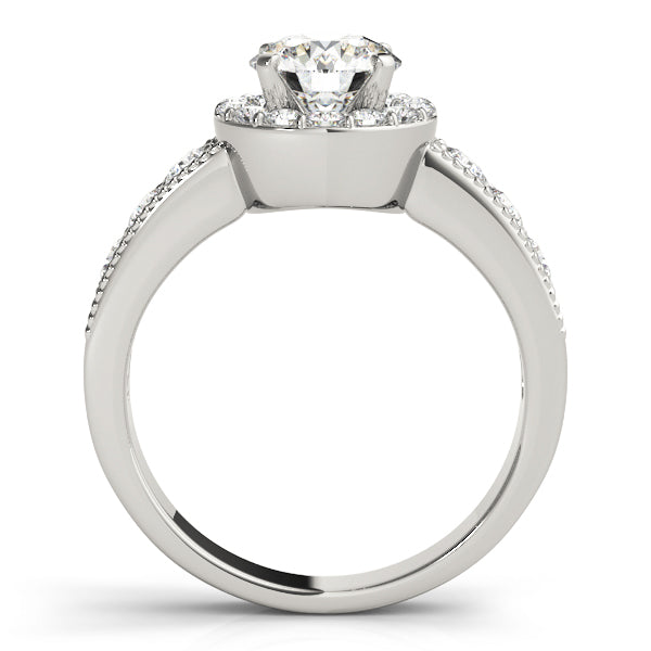 Channel-Set Halo Diamond Engagement Ring (3/4 ct. tw.)