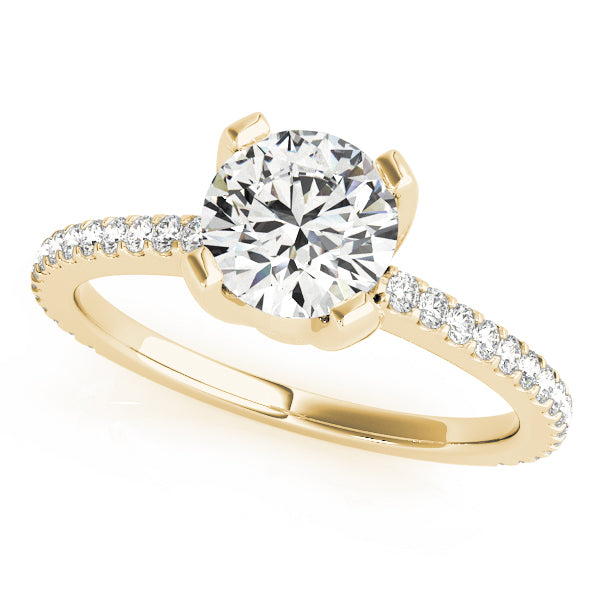 Petite Pavé Diamond Engagement Ring (1/2 ct. tw.)