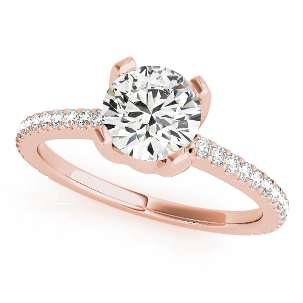 Petite Pavé Diamond Engagement Ring (1/2 ct. tw.)