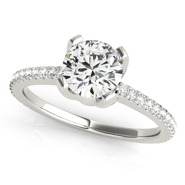 Petite Pavé Diamond Engagement Ring (1/2 ct. tw.)