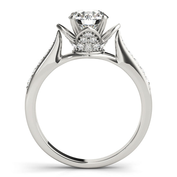 Floral Pavé Diamond Engagement Ring (3/8 ct. tw.)