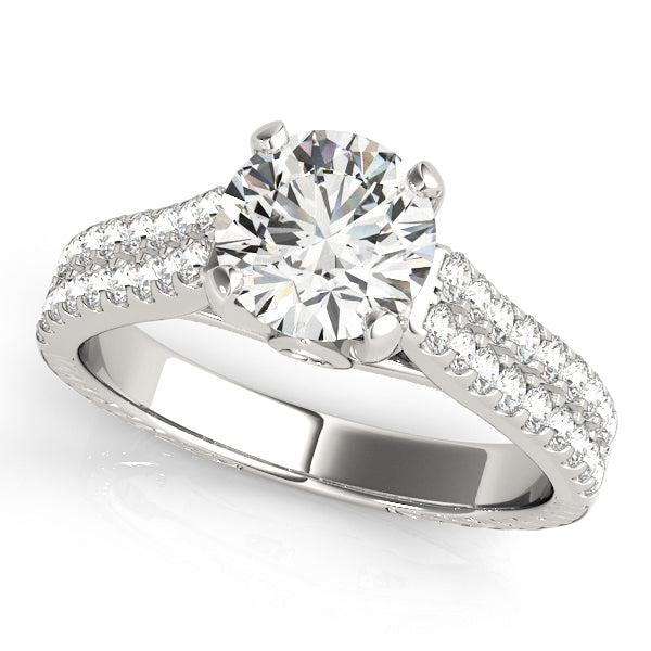 Split Shoulder Pavé Diamond Engagement Ring (1/2 ct. tw.)