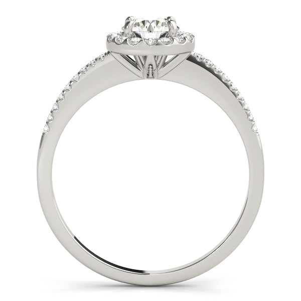 French Pavé Halo Diamond Engagement Ring (1/5 ct. tw.)