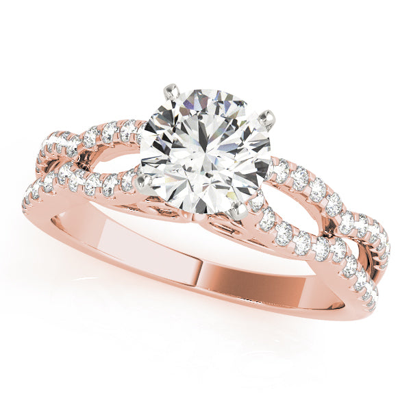 Twist Pavé Diamond Engagement Ring