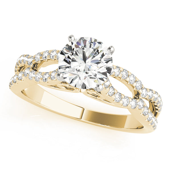 Twist Pavé Diamond Engagement Ring