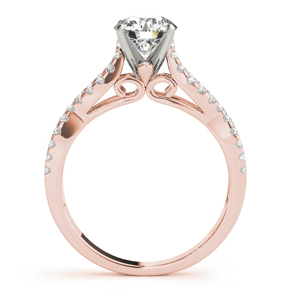 Twist Pavé Diamond Engagement Ring