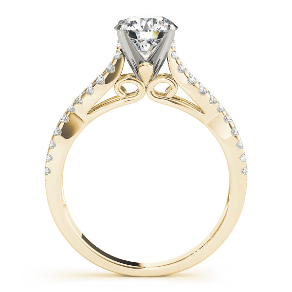 Twist Pavé Diamond Engagement Ring