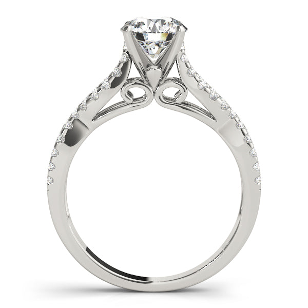 Twist Pavé Diamond Engagement Ring