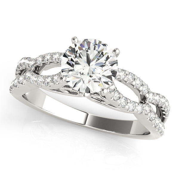 Twist Pavé Diamond Engagement Ring