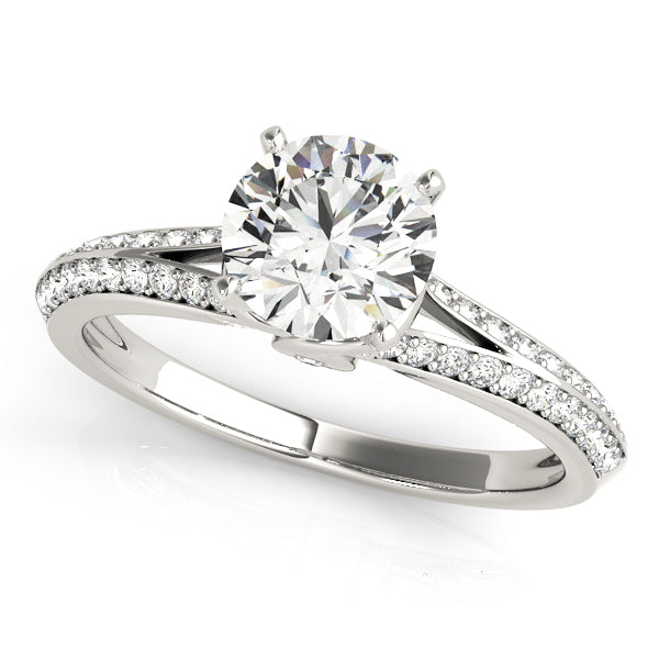 Channel-Set Split Shank Diamond Engagement Ring (1/5 ct. tw.)