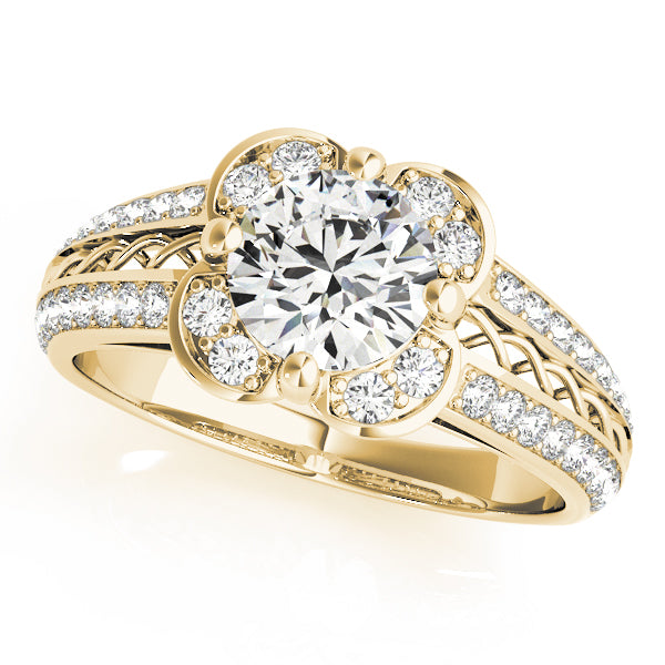 Floral Halo Diamond Engagement Ring (1/2 ct. tw.)