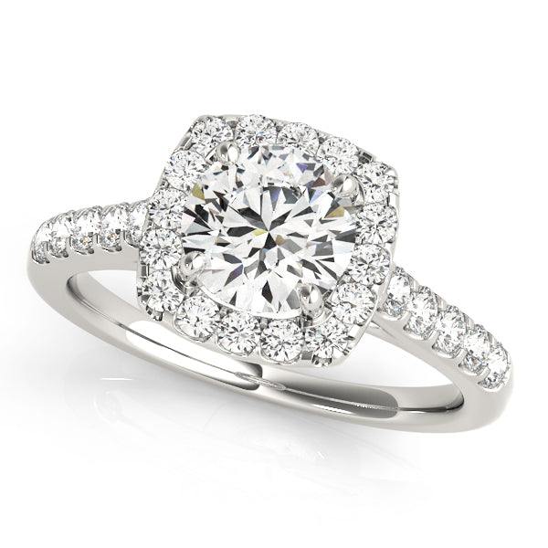 Halo Pavé Diamond Engagement Ring (1/2 ct. tw.)