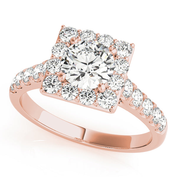 Classic Pavé Halo Diamond Engagement Ring (3/4 ct. tw.)