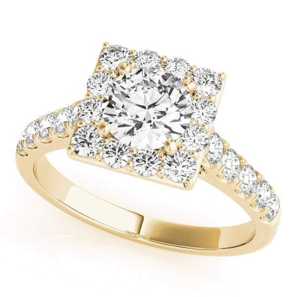 Classic Pavé Halo Diamond Engagement Ring (3/4 ct. tw.)