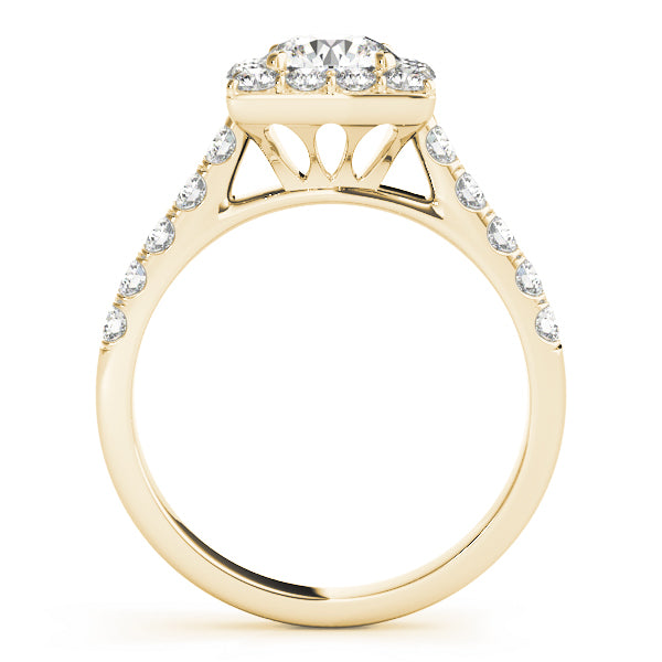 Classic Pavé Halo Diamond Engagement Ring (3/4 ct. tw.)