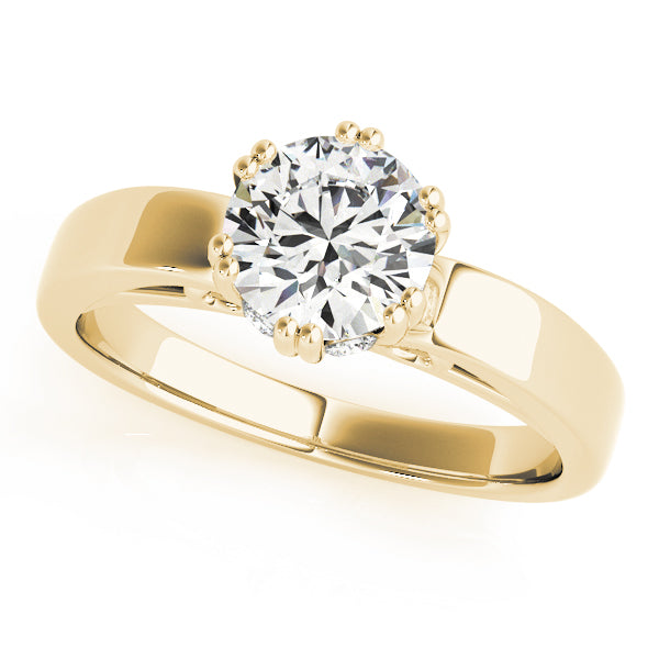 Classic Scroll Gallery Diamond Engagement Ring