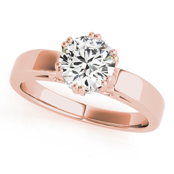 Classic Scroll Gallery Diamond Engagement Ring