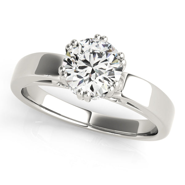 Classic Scroll Gallery Diamond Engagement Ring