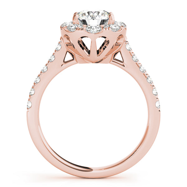 French Pavé Halo Diamond Engagement Ring (7/8 ct. tw.)