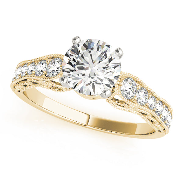 Milgrain Pavé Diamond Engagement Ring (1/3 ct. tw.)