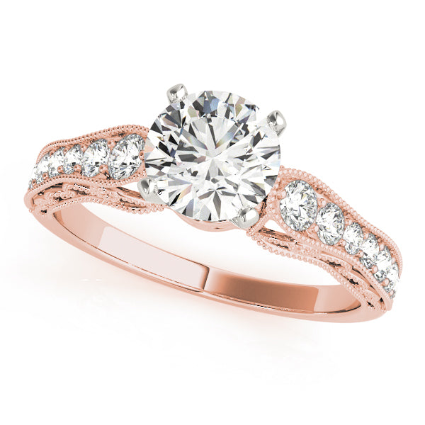 Milgrain Pavé Diamond Engagement Ring (1/3 ct. tw.)