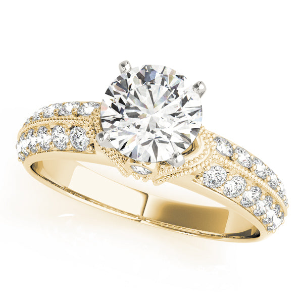 Vintage Pavé Milgrain Diamond Engagement Ring (1/2 ct. tw.)