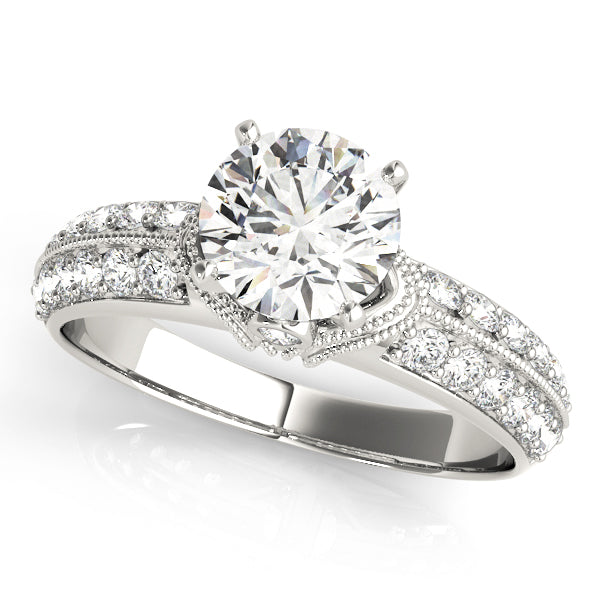 Vintage Pavé Milgrain Diamond Engagement Ring (1/2 ct. tw.)