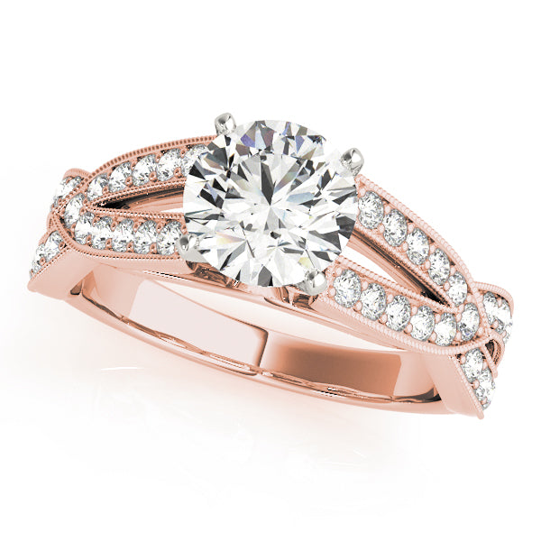Twist Diamond Split-Shank Engagement Ring (1/3 ct. tw.)