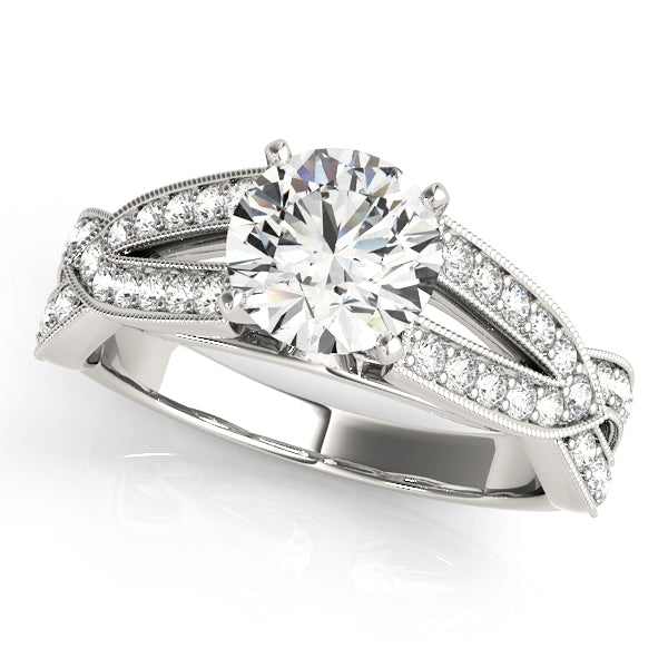 Twist Diamond Split-Shank Engagement Ring (1/3 ct. tw.)