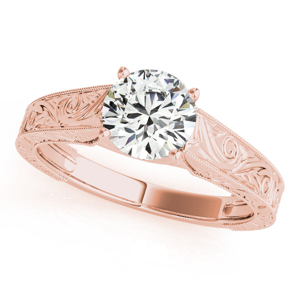 Vintage Engraved Engagement Ring (2 ct. tw.)