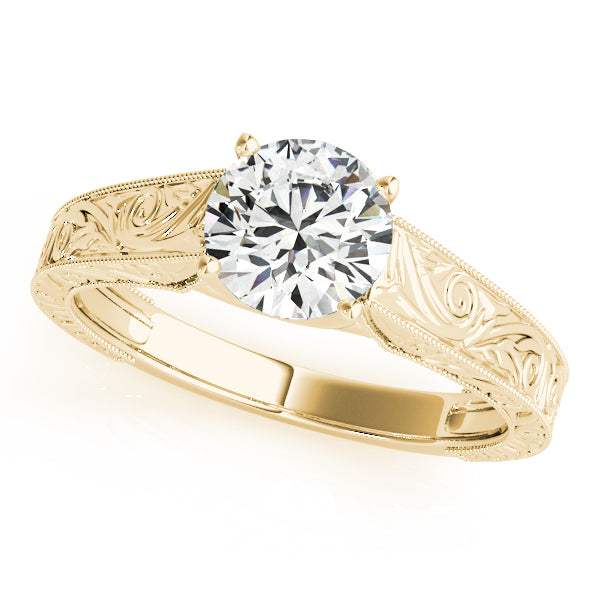 Vintage Engraved Engagement Ring (3/4 ct. tw.)
