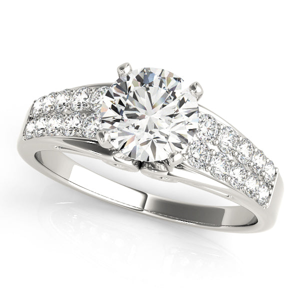 Wide Pavé Diamond Engagement Ring (1/2 ct. tw.)