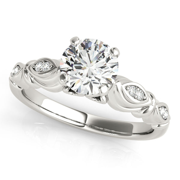 Sculpted Marquise Motif Diamond Engagement Ring (1/20 ct. tw.)