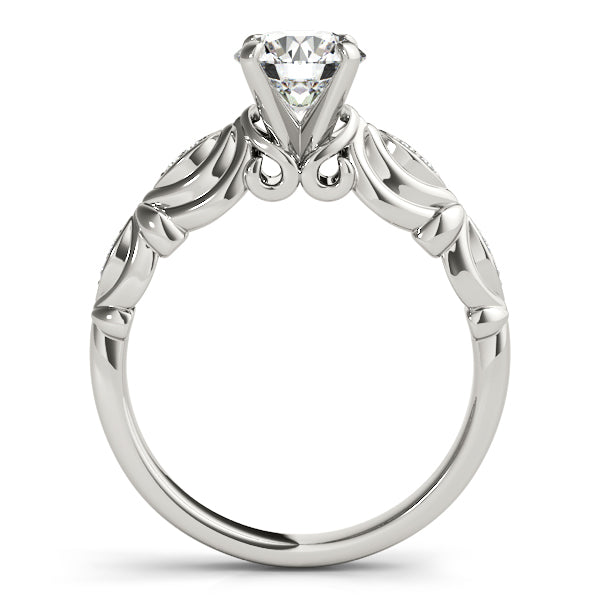Sculpted Marquise Motif Diamond Engagement Ring (1/20 ct. tw.)