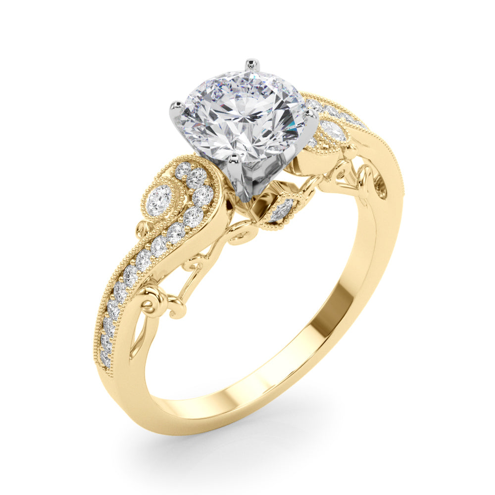 Romantic Pavé Diamond Engagement Ring (1/5 ct. tw.)