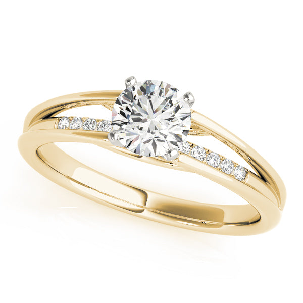Split Shank Channel-Set Diamond Engagement Ring (1/20 ct. tw.)