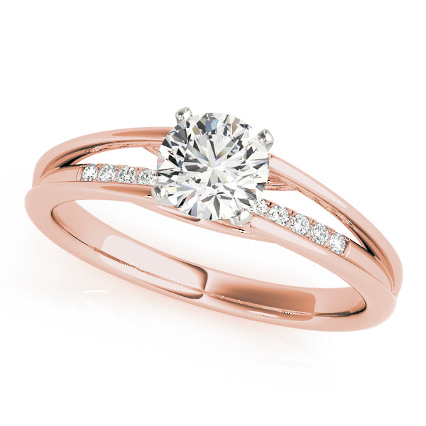 Split Shank Channel-Set Diamond Engagement Ring (1/20 ct. tw.)