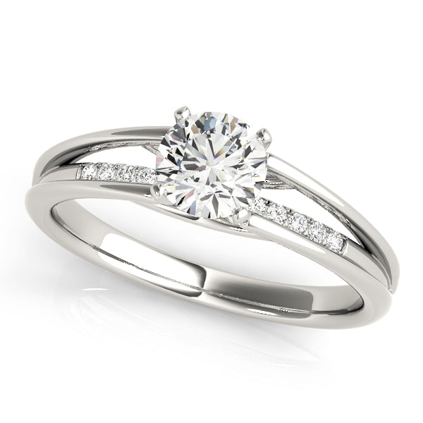 Split Shank Channel-Set Diamond Engagement Ring (1/20 ct. tw.)
