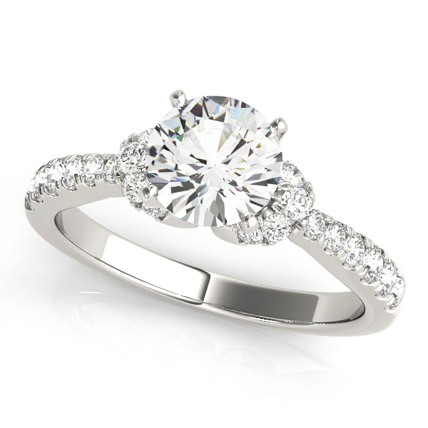 Classic Twin Side Diamond Engagement Ring (1/3 ct. tw.)