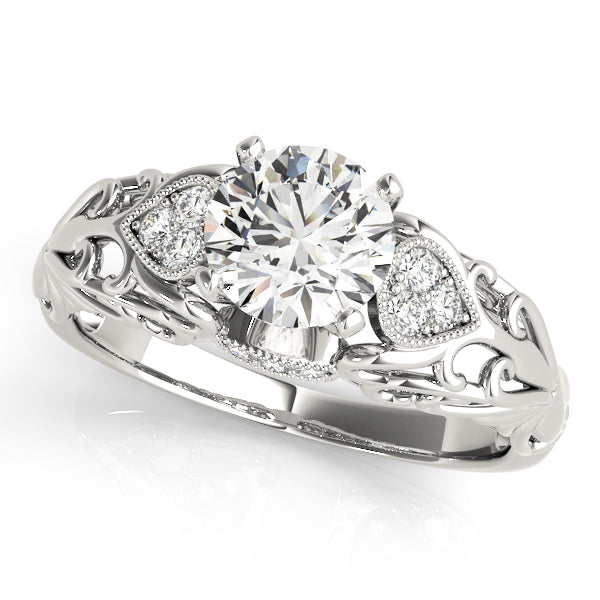 Romantic Pavé Diamond Engagement Ring (1/10 ct. tw.)