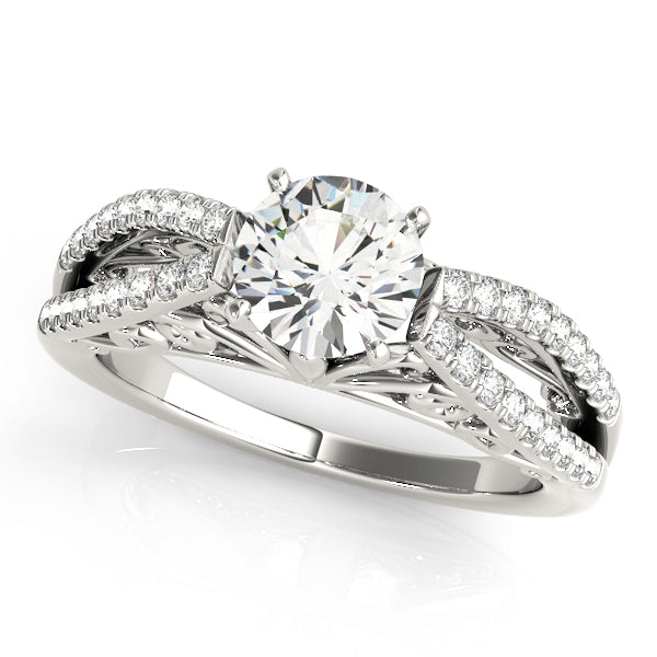 Tessere Split Shank Pavé Diamond Engagement Ring (1/4 ct. tw.)