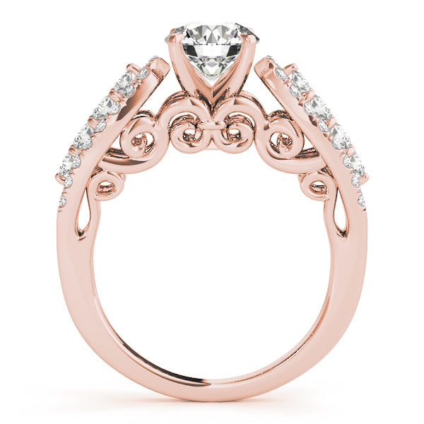 Cluster Double Halo Diamond Three-Stone Engagement Ring (1/2 ct. tw.)