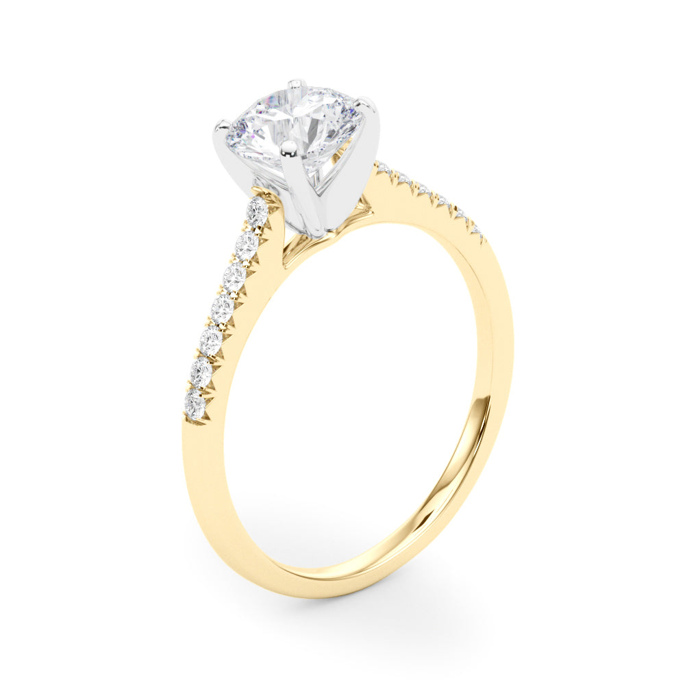 Petite Pavé Diamond Engagement Ring (1/10 ct. tw.)