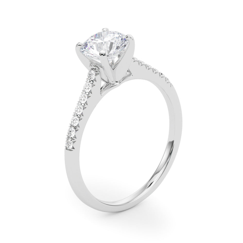 Petite Pavé Diamond Engagement Ring (1/10 ct. tw.)