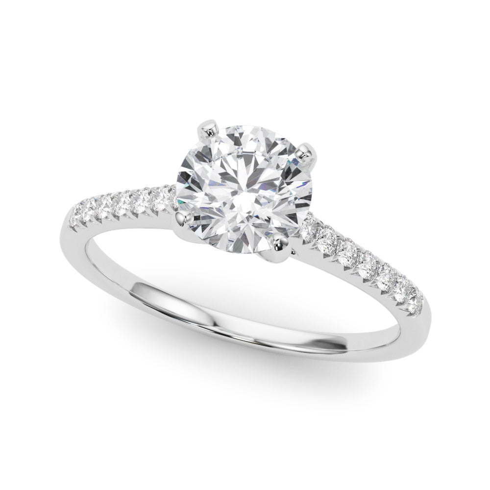 Petite Pavé Diamond Engagement Ring (1/10 ct. tw.)